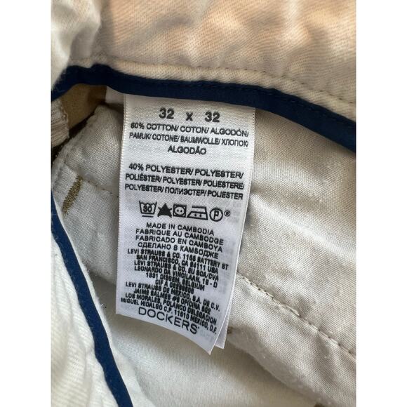 Dockers Straight Fit Flat Front Khaki Chinos Size 32X32 JL - Picture 11 of 12